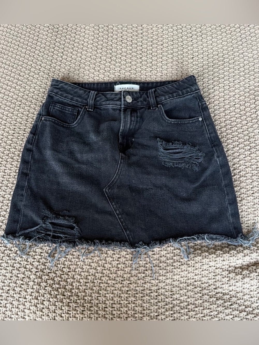 Pacsun Distressed Black Denim Mini